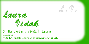 laura vidak business card